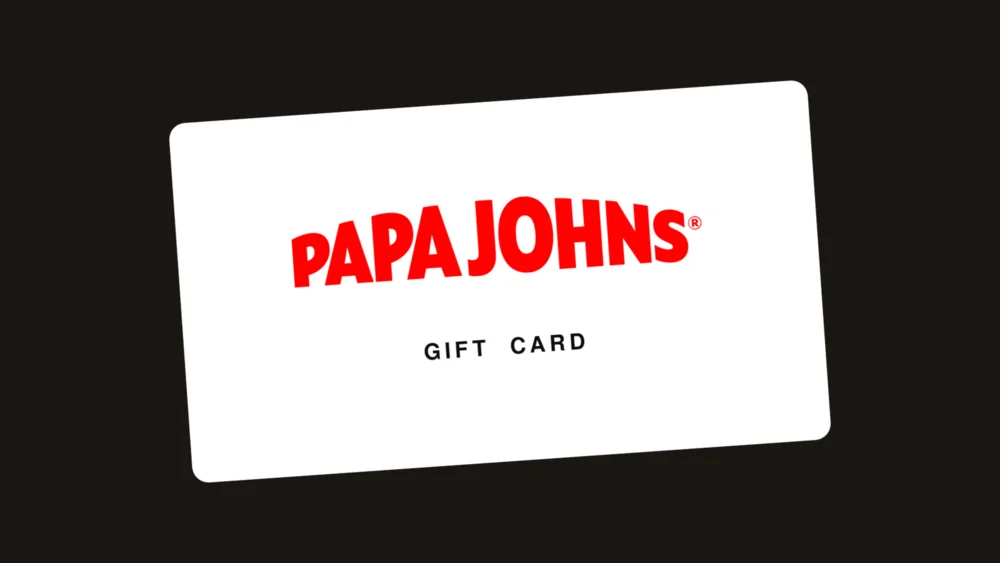 Papa Johns gift card