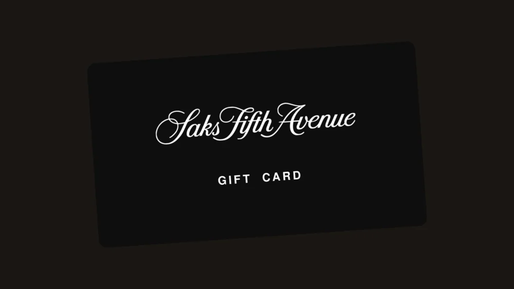 Saks Fifth Avenue gift card