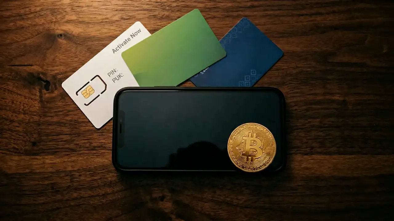 Mobile Top-up gift cards still life